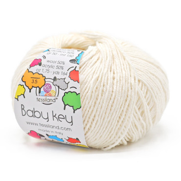 BabyKey misto lana gomitolo 50g Panna