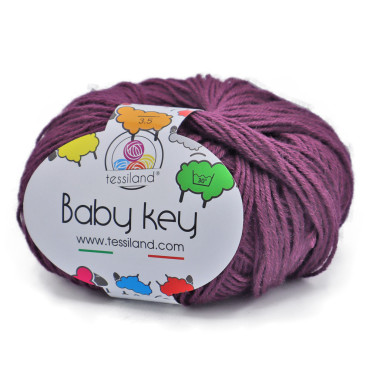 BabyKey misto lana gomitolo 50g Prugna