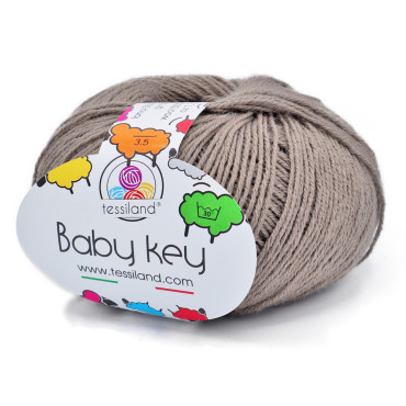 BabyKey misto lana gomitolo 50g Tortora