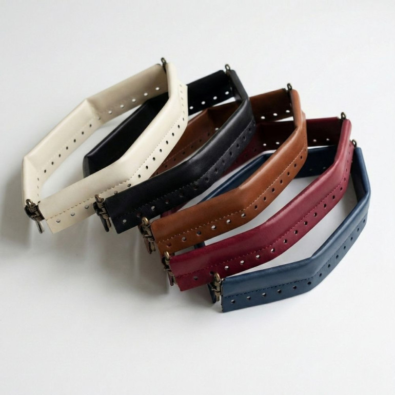 Chiusura a scatto con bordo in ecopelle 30cm per borse