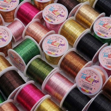 Tessilcopper filo metallico in rame smaltato per bijoux 50mt