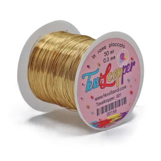 Tessilcopper enameled copper metal wire for bijoux 50 m Oro 001