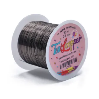 Tessilcopper fil métallique en cuivre émaillé pour bijoux 50 m Canna di fucile 013