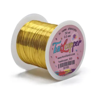 Tessilcopper hilo metálico de cobre esmaltado para bijoux 50 m Oro giallo 003