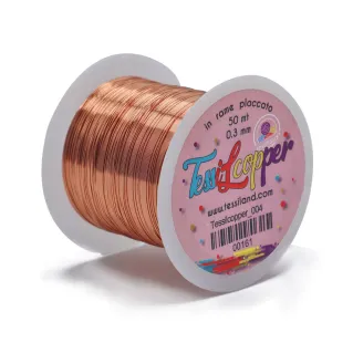 Tessilcopper hilo metálico de cobre esmaltado para bijoux 50 m Rose Gold 004