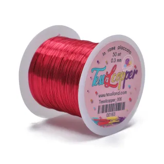 Tessilcopper hilo metálico de cobre esmaltado para bijoux 50 m Corallo 006