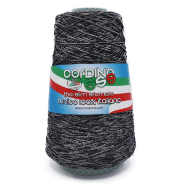 Thai Slim Sfumato Cordino italiano in rocca per borse 200g Cenere