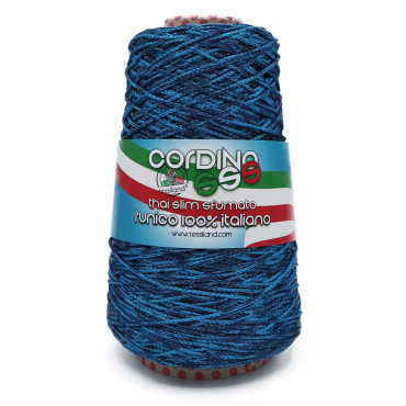 Thai Slim Sfumato Cordino italiano in rocca per borse 200g Bluebarry