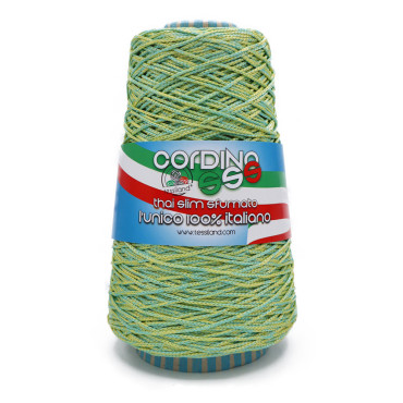 Thai Slim Sfumato Cordino italiano in rocca per borse 200g Lime