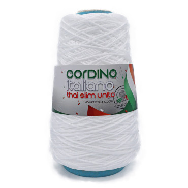 Thai Slim Cordino italiano in rocca per borse 200g Bianco