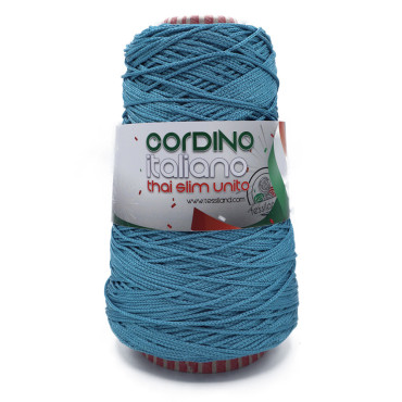 Thai Slim Sfumato Cordino italiano in rocca per borse 200g Avio