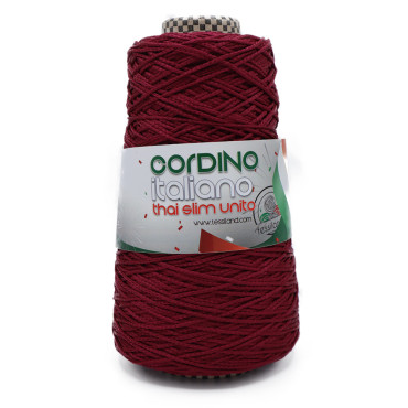 Thai Slim Sfumato Cordino italiano in rocca per borse 200g Bordeaux