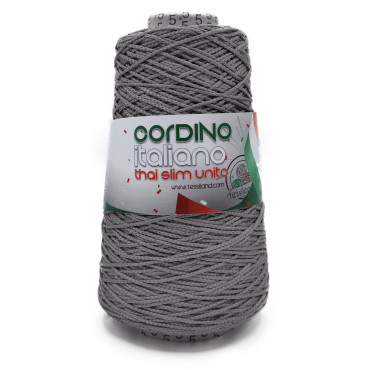 Thai Slim Sfumato Cordino italiano in rocca per borse 200g Grigio