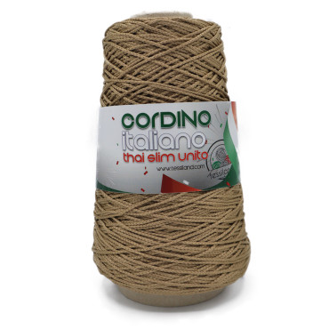 Thai Slim Sfumato Cordino italiano in rocca per borse 200g Beige