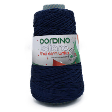 Thai Slim Sfumato Cordino italiano in rocca per borse 200g Blu