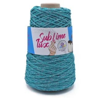 Thai Sublime Lux cordón premium con lúrex para bolsos 200g Turchese