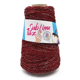 Thai Sublime Lux cordón premium con lúrex para bolsos 200g Bordeaux
