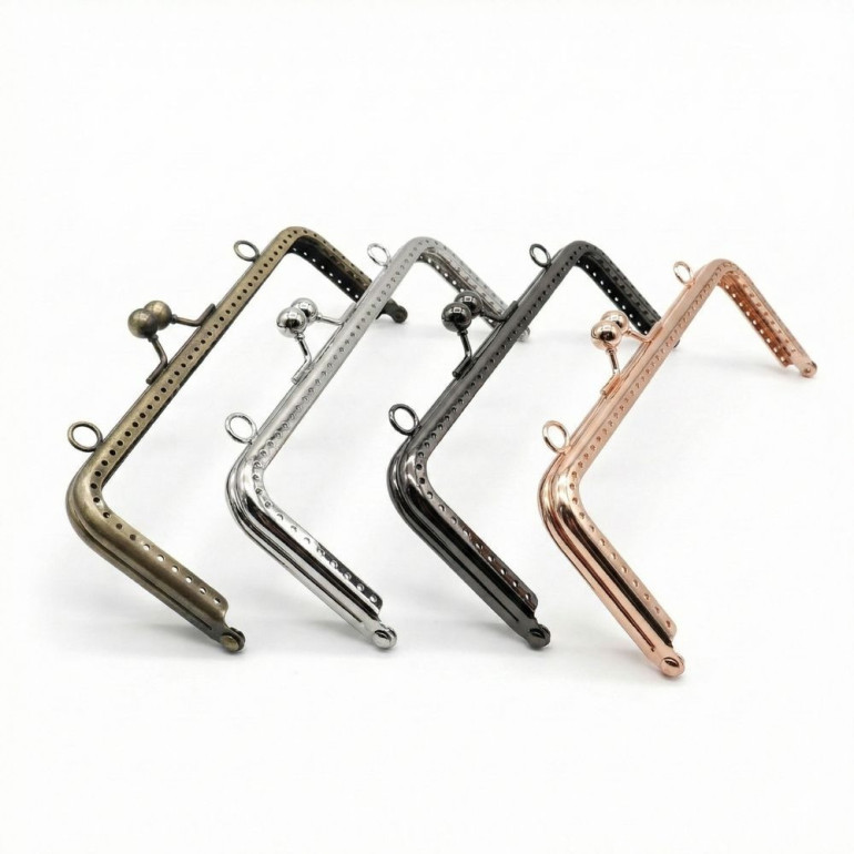 Chiusura clic clac pochette Square nickel free