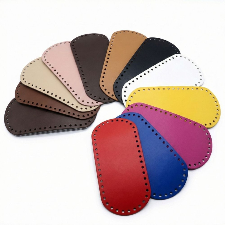 Fondo borsa 27X12 ovale in ecopelle made in Italy