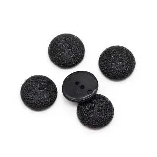 Bottoni Crystal in nylon 5 pz Nero