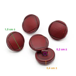 Leather Effect Button mm15 | Tessiland