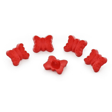 Bottoni Farfalla 12mm Rosso