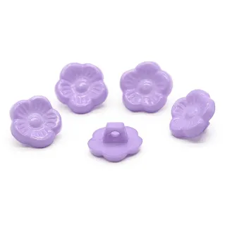 Bouton Fleur 3D avec tige 5pcs Lilla