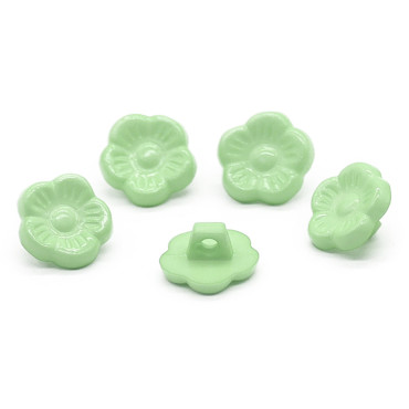 Botón Fleur Lila 1 pz Verde