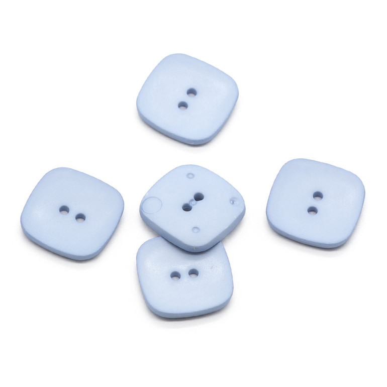 Bottone Square quadrato in nylon opaco a 2 fori 30mm