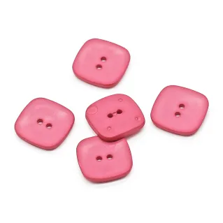 Square Button 5pcs Fucsia