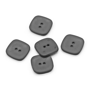 Bottone Square 5pz Nero