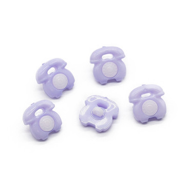 Bottone Telefono baby in nylon bicolore con gambo 15mm Llilla