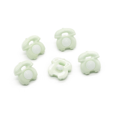 Bottone Telefono con gambo 5pz Verde