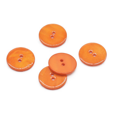 Mother-of-Pearl Button Super River Orange | Tessiland