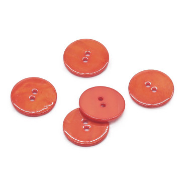 Bottone Madreperla Super River 5pz Corallo