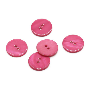 Bottone Madreperla Super River 5pz Fucsia