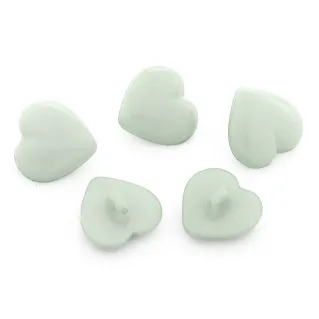 Botones Corazón con tallo 5pz Verde