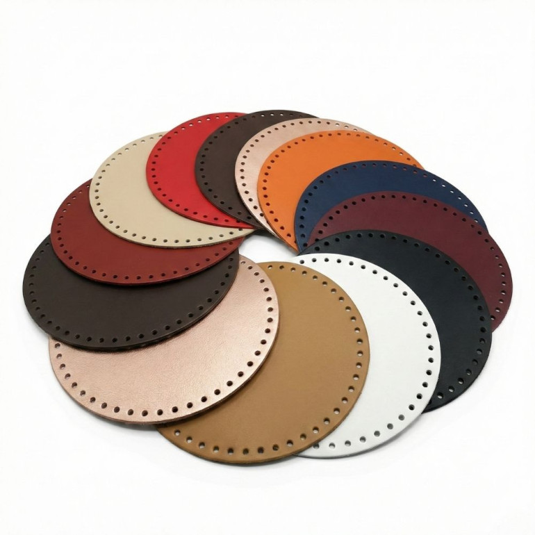 Fondo borsa 23cm circolare in ecopelle made in Italy