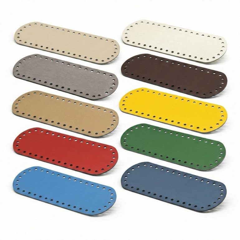 Fondo borsa 21X8 ovale in ecopelle made in Italy