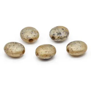Perlas Isotta en pasta de resina efecto piedra 5pz Beige