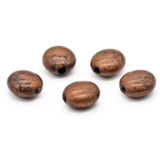 Isotta Stone Effect Resin Pearls 5pcs Brown