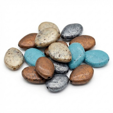 Perle Glenda in pasta di resina effetto pietra 3 pz