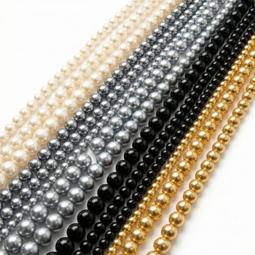 Perle giapponesi in resina infilate per bijoux e accessori