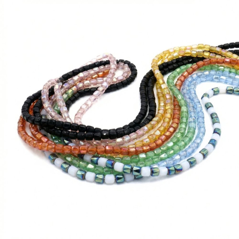 Cristalli 6mm cilindrici in resina per bijoux