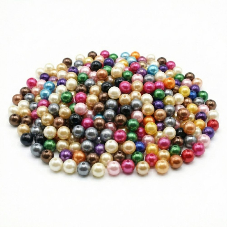 Perline ABS effetto perlato 8mm per bijoux 20pz