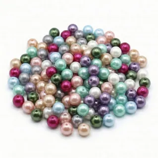 8 mm Pearl Effect Glass Beads HQ Glass | Tessiland