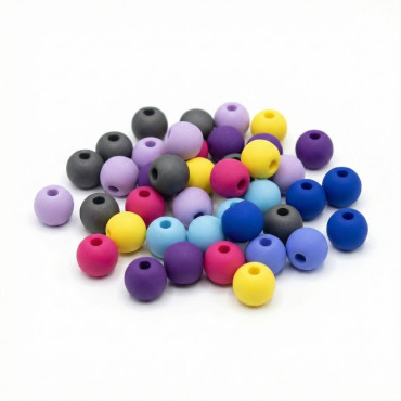 Perline 8mm in resina effetto mat per bijoux