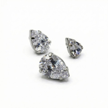 Cristallo goccia vetro austriaco nickel free per bijoux made in Italy