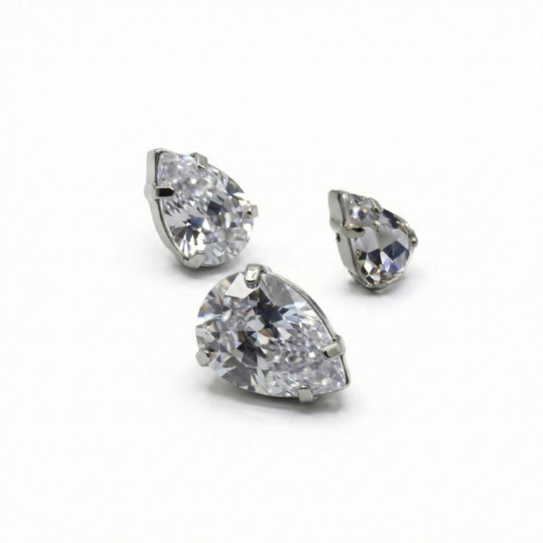 Cristallo goccia in vetro austriaco nickel free per bijoux made in Italy