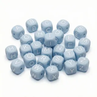 Blue Silicone Letter Cube Baby | Tessiland